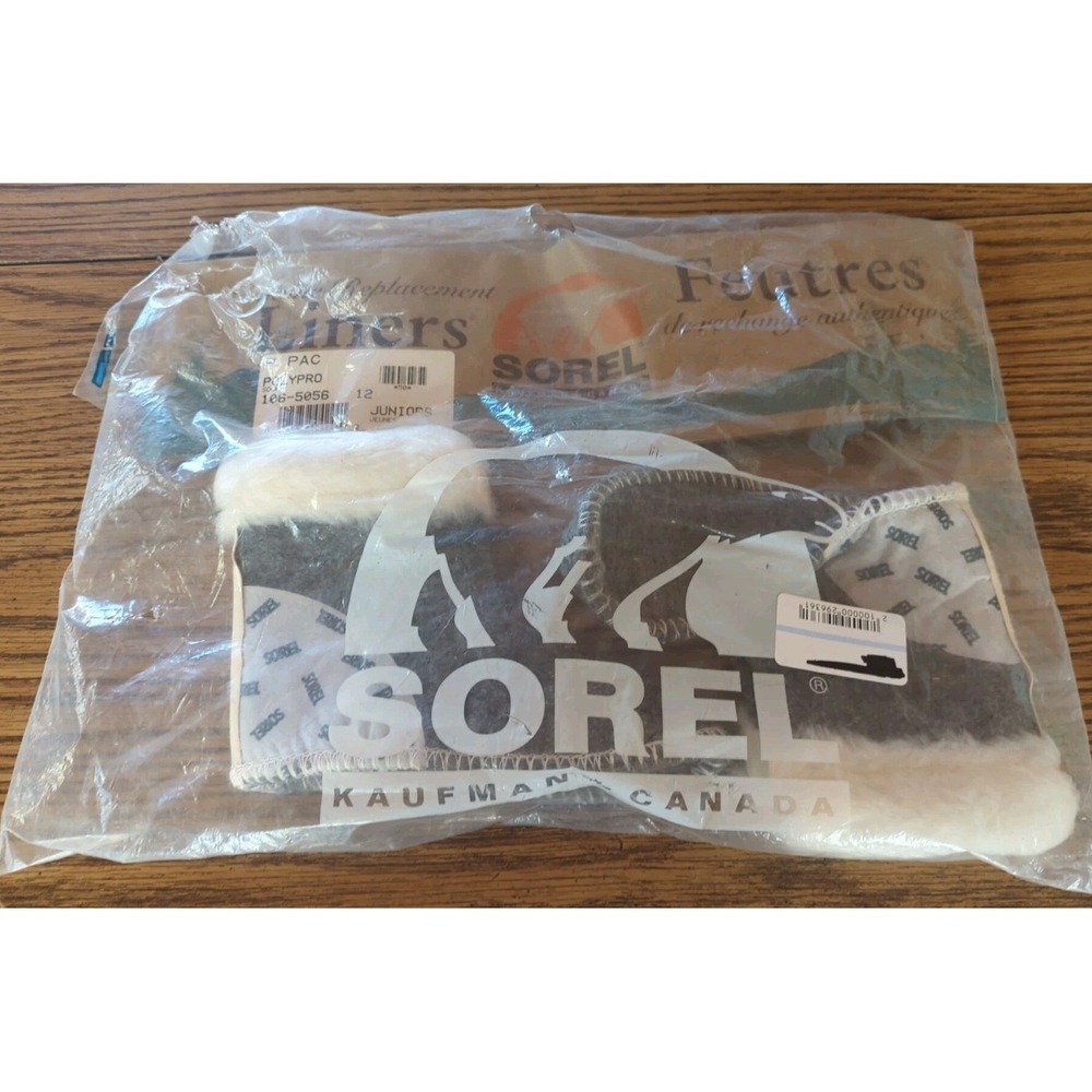 Vintage Sorel Kaufman Canada‎ Genuine Boot Wool Replacement Liner Sock Junior 12